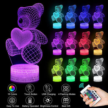 3D Lamp Acrylic USB LED Night Lights Neon Sign Lamp Xmas Christmas